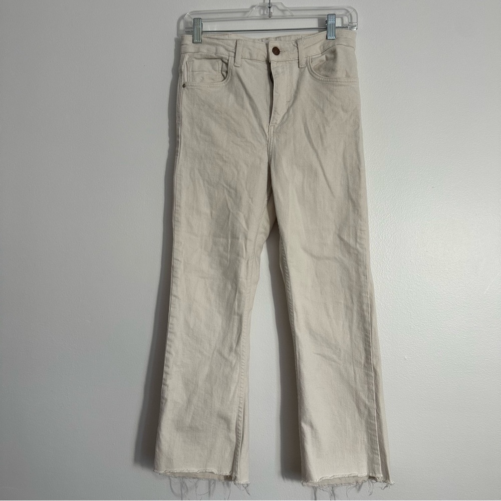 Zara Neutral cropped jeans, size 8